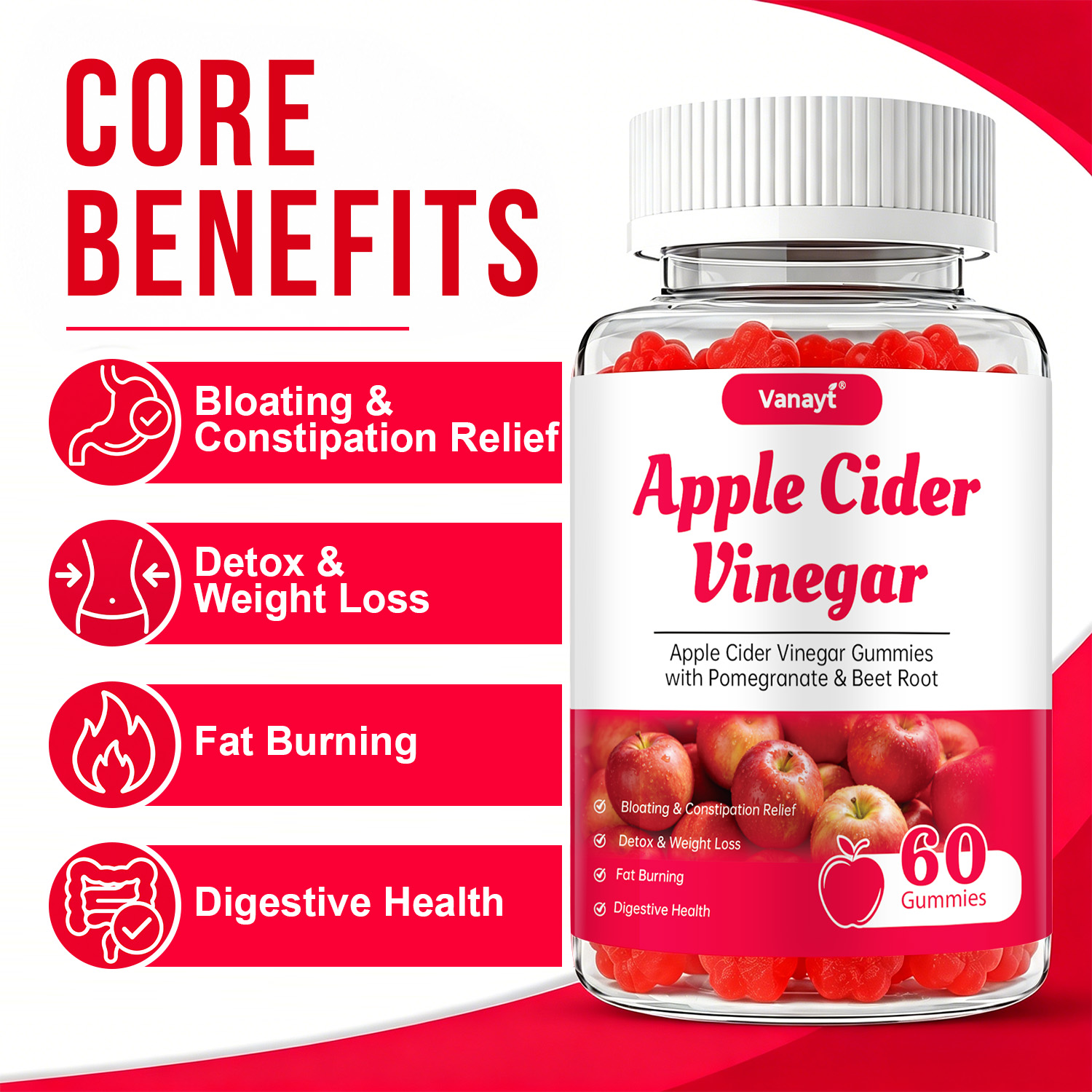 Apple Cider Vinegar Gummies wi - Herbal Wellness Supplement review and price